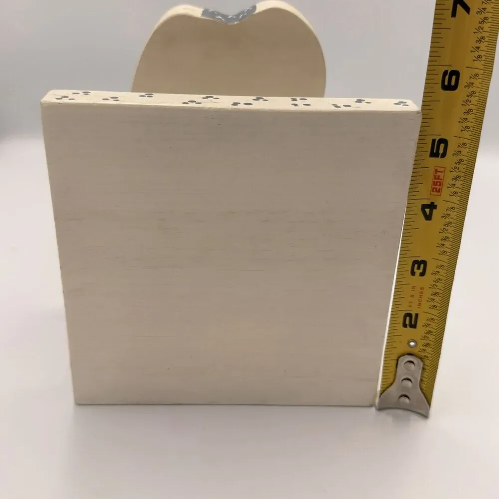 Vintage Bunny Napkin Letter Holder Wood Cottagecore Country Grandma Kitchen 90s
